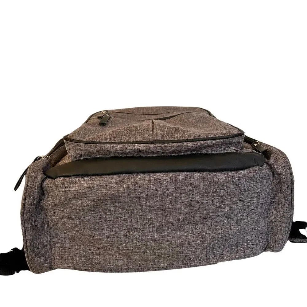 Diaper Bag Back‎ Pack BB Gear Adjustable Shoulder Straps & Handle Unisex Gray